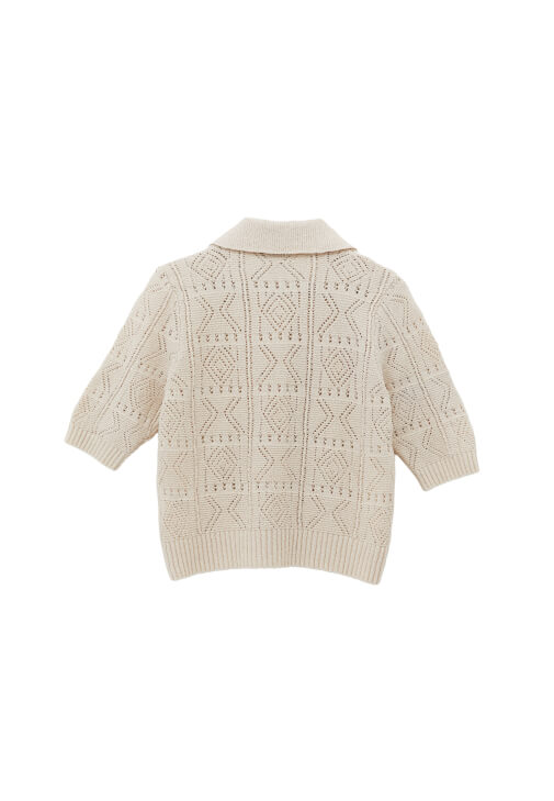 Triko Hırka ve Bol Paça Denim Kombini