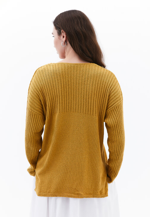 Triko Kazak ve Tencel Etek Kombini