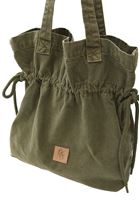 Bayan Yeşil Büzgülü Kol Çantası