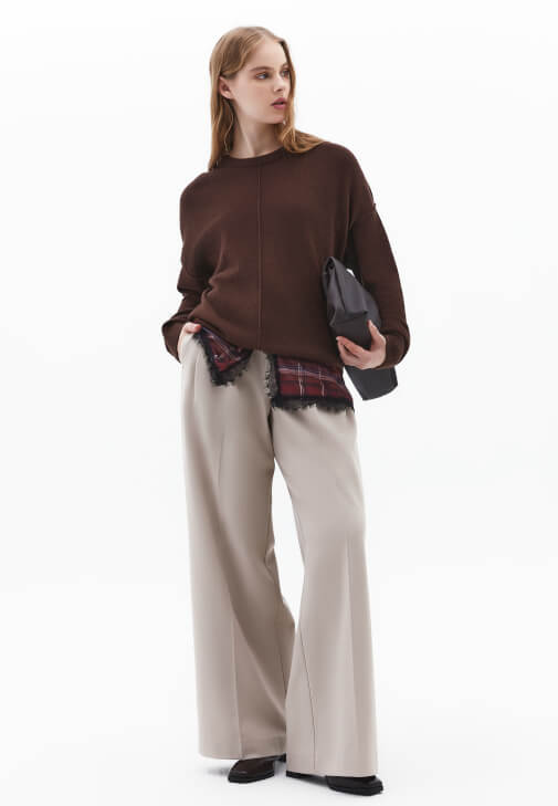 Kaşmir Karışımlı Kazak ve Pantolon Kombini