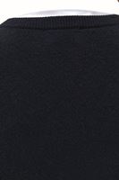 Bayan Siyah Kaşmir Karışımlı Yün Kazak