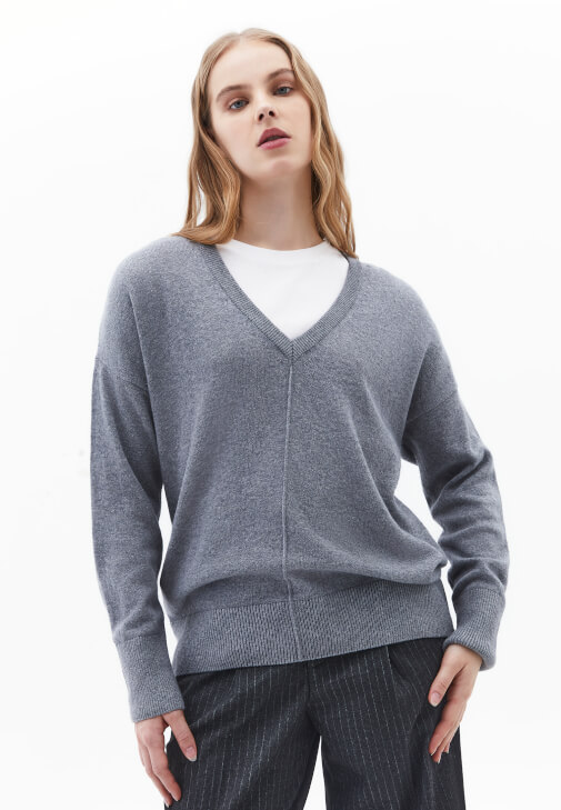 Yünlü Kazak ve Pantolon Kombini