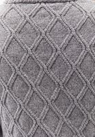 Bayan Gri Fırfır Detaylı Süveter