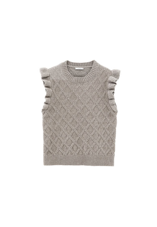 Fırfırlı Süveter ve Denim Pantolon Kombini