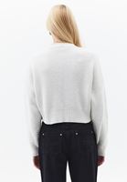 Bayan Krem Kurdele Detaylı Hırka