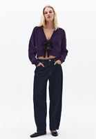 Bayan Mor Kurdele Detaylı Hırka