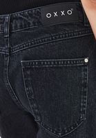 Bayan Siyah Orta Bel Straight-Fit Pantolon