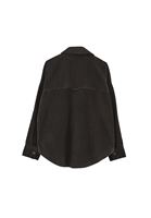 Bayan Yeşil Oversize Kadife Gömlek