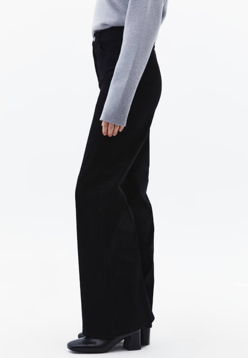 Wide-Leg Kadife Pantolon - Görsel 2