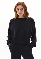 Bayan Siyah Modal Oversize Sweatshirt