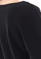 Bayan Siyah Modal Oversize Sweatshirt