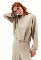 Bayan Bej Modal Oversize Sweatshirt