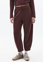 Bayan Kahverengi Modal Barrel-Fit Pantolon