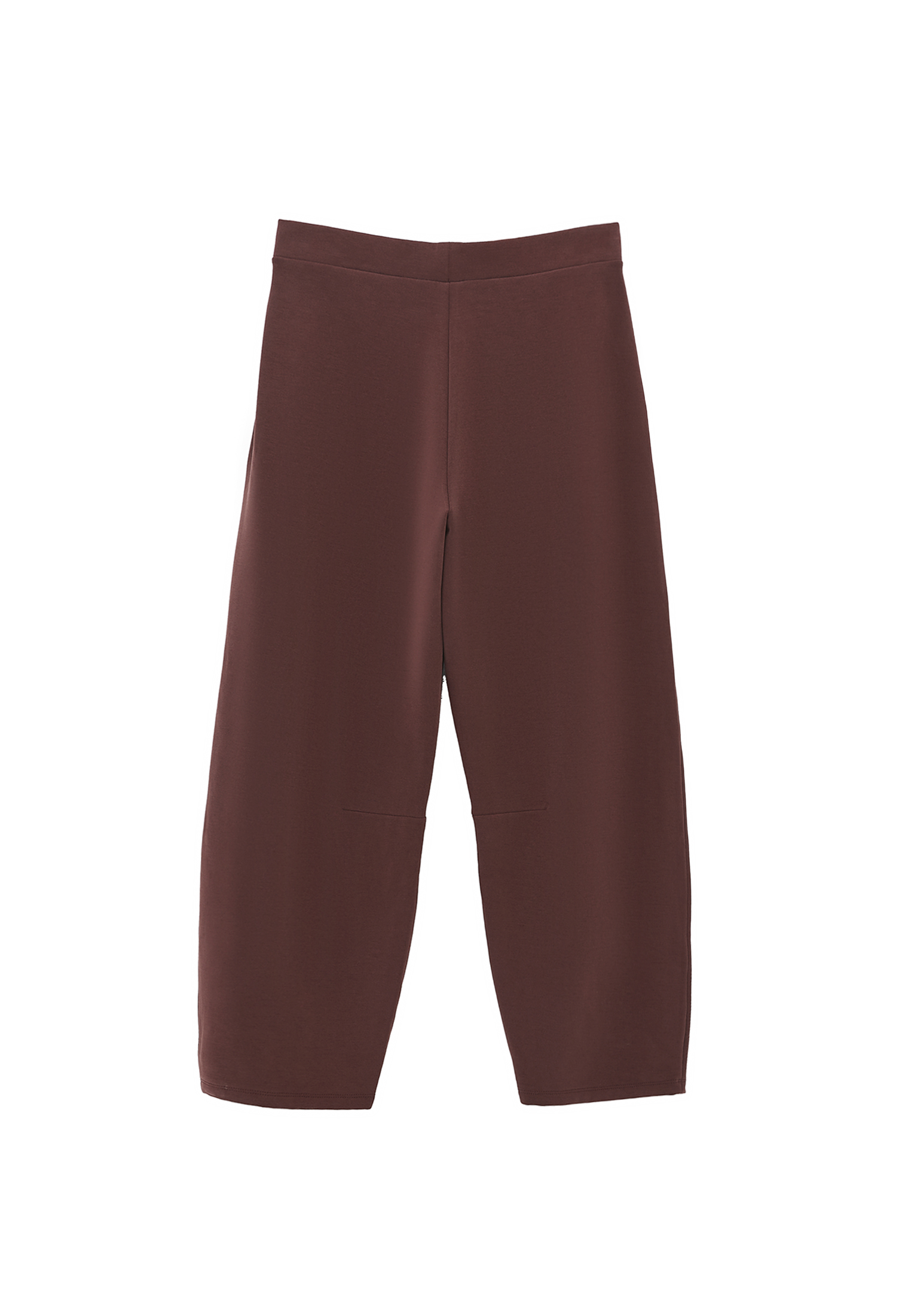 Kahverengi Modal Barrel-Fit Pantolon