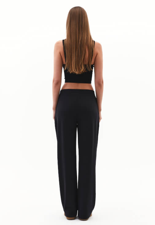 Modal Pantolon ve Crop Top Kombini
