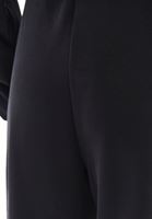 Bayan Siyah Modal Wide-Leg Pantolon