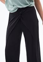 Bayan Siyah Modal Orta Bel Culotte Pantolon