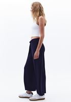 Bayan Lacivert Modal Orta Bel Culotte Pantolon