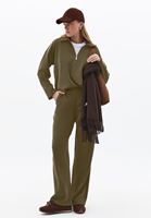 Bayan Yeşil Modal Straight-Fit Pantolon