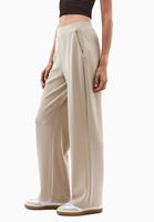 Bayan Bej Modal Straight-Fit Pantolon