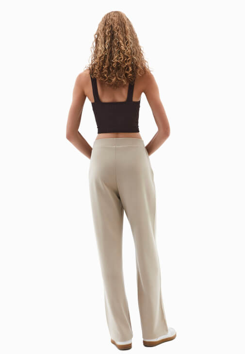 Modal Pantolon ve Askılı Crop Atlet Kombini