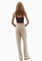 Bayan Bej Modal Straight-Fit Pantolon