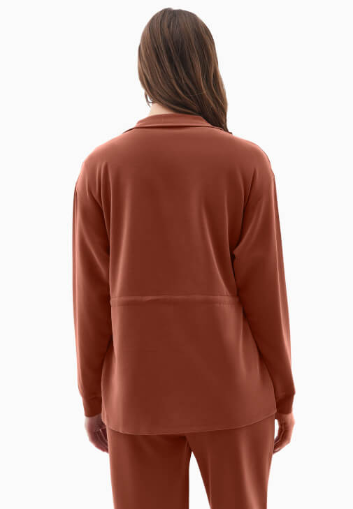 Modal Fermuarlı Sweatshirt ve Modal Pantolon Kombini