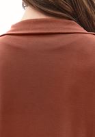 Bayan Kiremit Modal Fermuarlı Sweatshirt