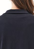 Bayan Siyah Modal Fermuarlı Sweatshirt