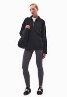 Bayan Siyah Modal Oversize Sweatshirt