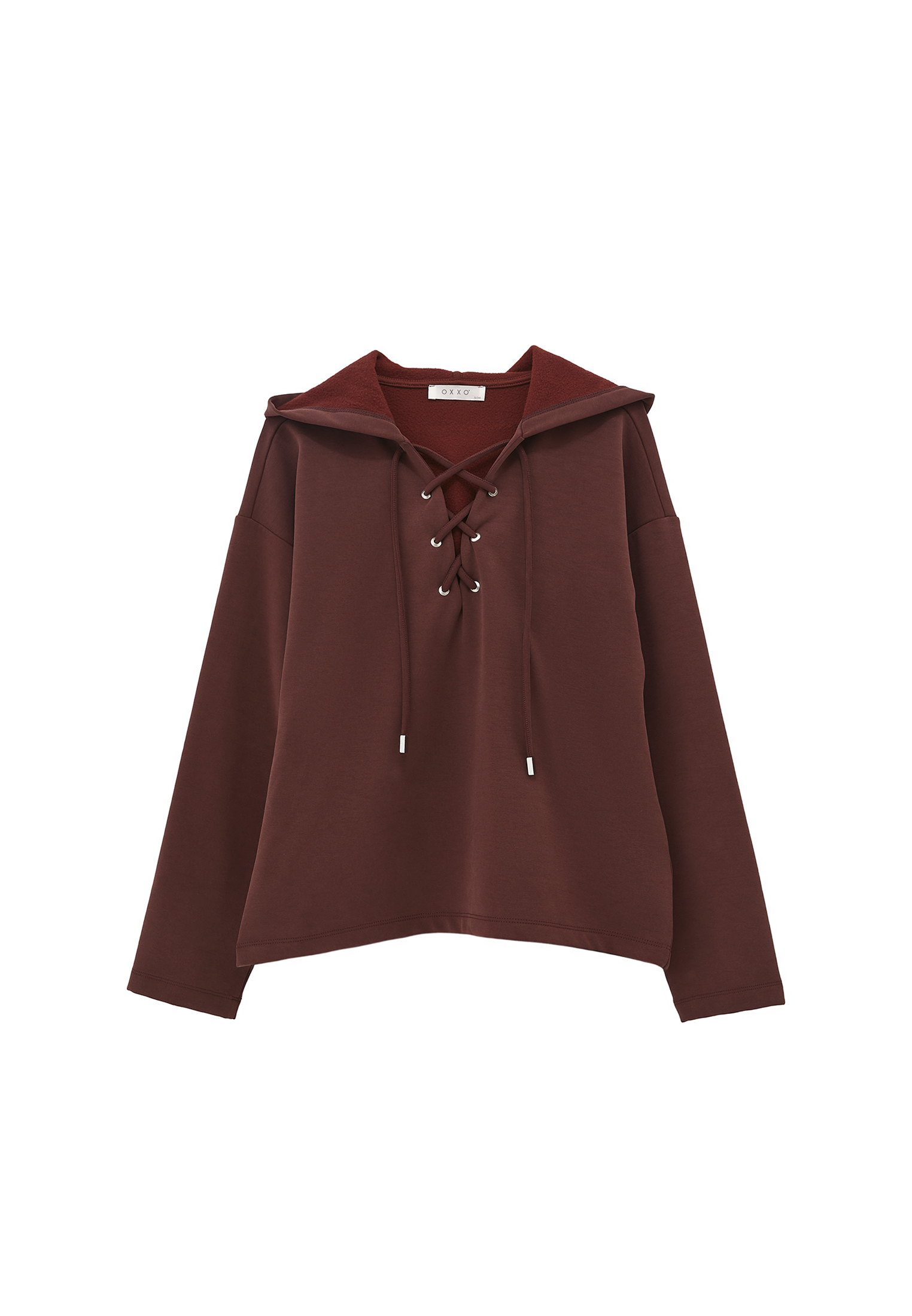 Kahverengi Modal Kapüşonlu Sweatshirt