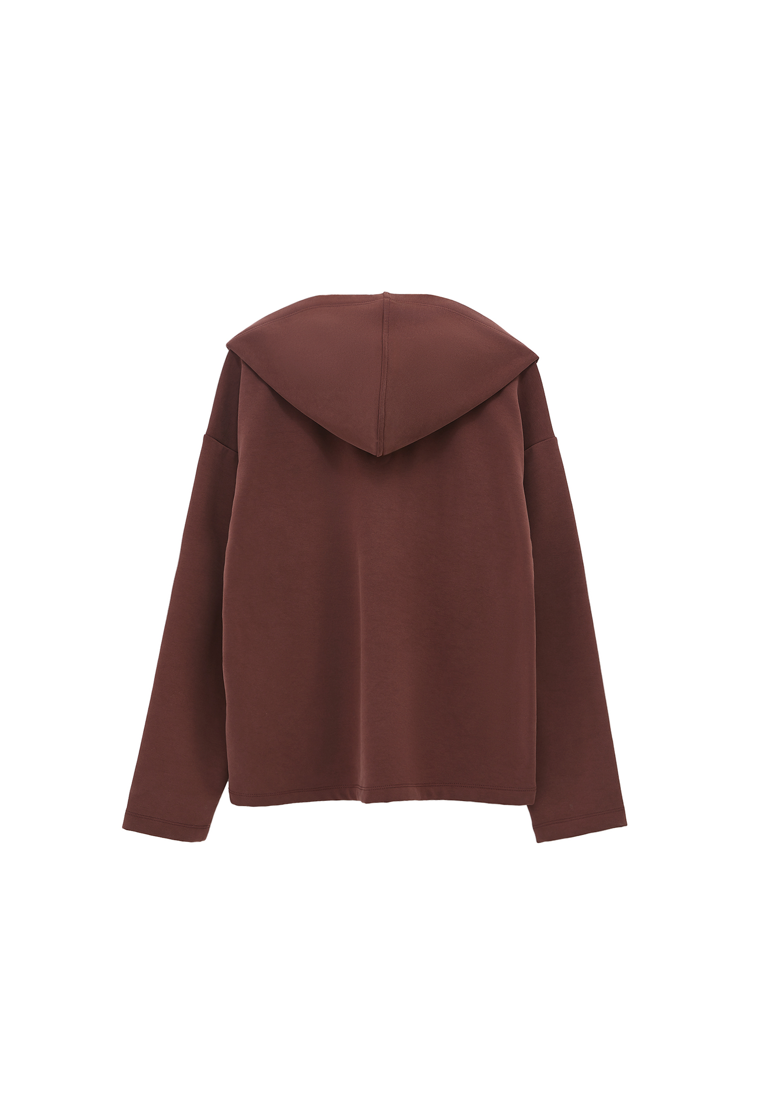 Kahverengi Modal Kapüşonlu Sweatshirt 25KOX-CUPLACETOP | OXXO