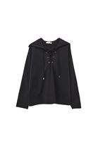 Bayan Siyah Modal Kapüşonlu Sweatshirt