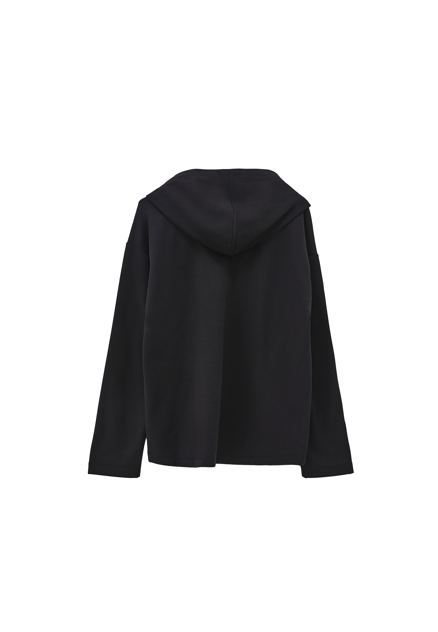 Siyah Modal Kapüşonlu Sweatshirt 25KOX-CUPLACETOP | OXXO