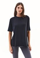 Bayan Siyah Modal Oversize Tişört