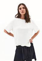 Bayan Krem Modal Oversize Tişört