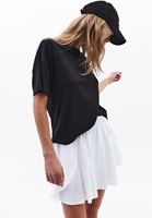 Bayan Siyah Modal Sıfır Yaka Tişört