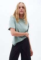 Bayan Yeşil Modal Sıfır Yaka Tişört