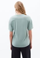 Bayan Yeşil Modal Sıfır Yaka Tişört