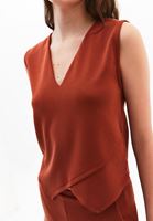 Bayan Kiremit Modal V Yaka Atlet