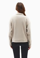 Bayan Bej Modal Çıtçıt Detaylı Sweatshirt