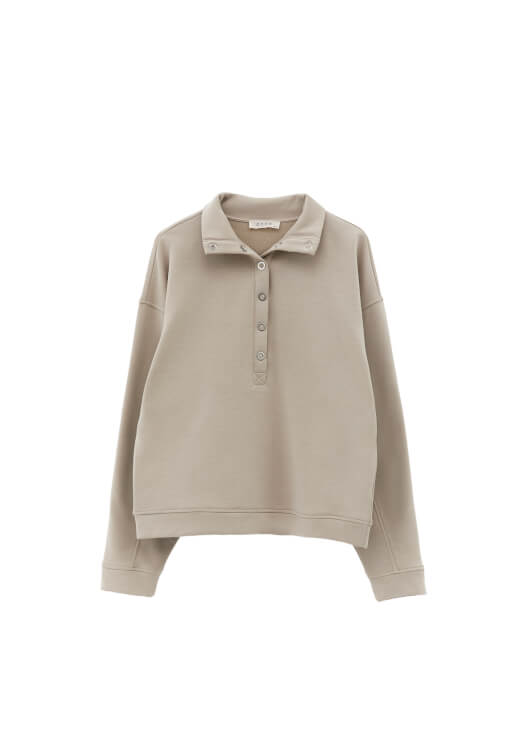 Çıtçıtlı Sweatshirt ve Tayt Kombini