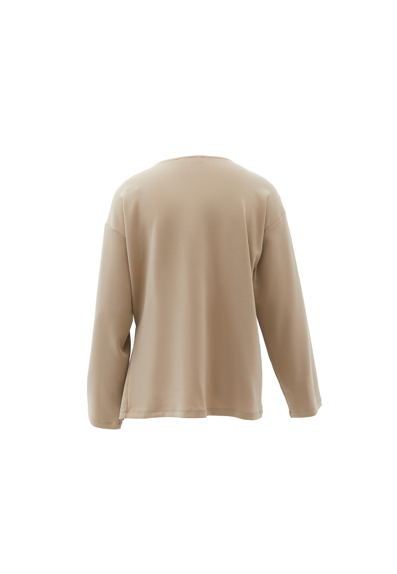 Bej Modal Kruvaze Yaka Top 25KOX-CUPWRAPTOP | OXXO