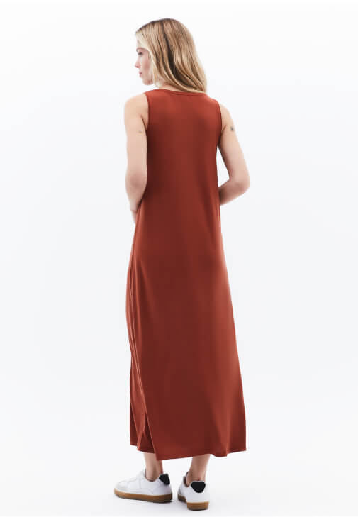 Modal Uzun Elbise ve Ayakkabı Kombini