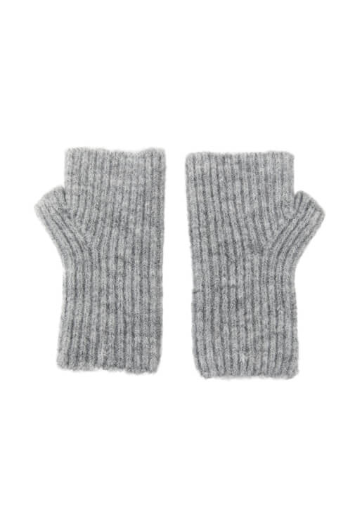 Gri Kısa Örgü Eldiven