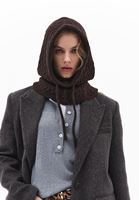 Bayan Kahverengi Triko Balaklava