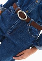 Bayan Kahverengi Tokalı Süet Kemer