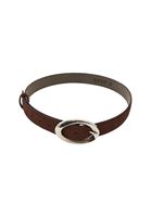 Bayan Kahverengi Tokalı Süet Kemer