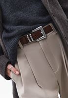 Bayan Kahverengi Tokalı Süet Kemer