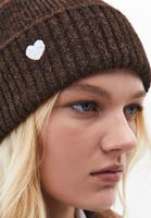 Bayan Kahverengi Yün Karışımlı Bere